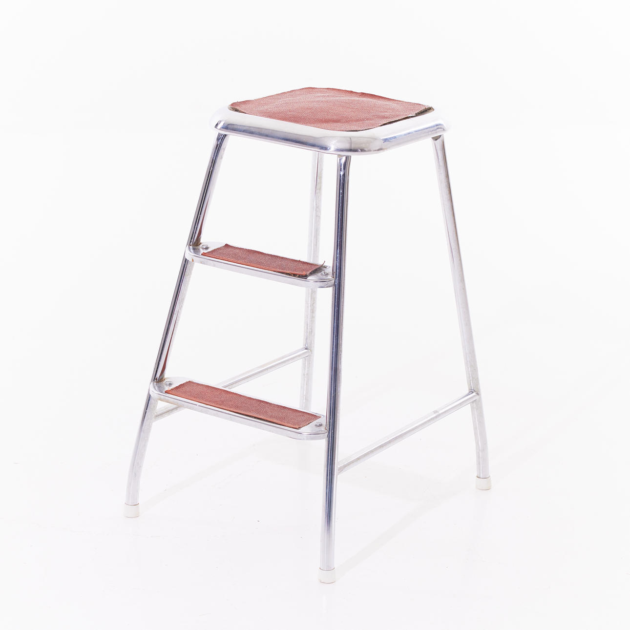 KITCHEN STOOL, chrome-plated frame, AWAB, 1960s, labeled.