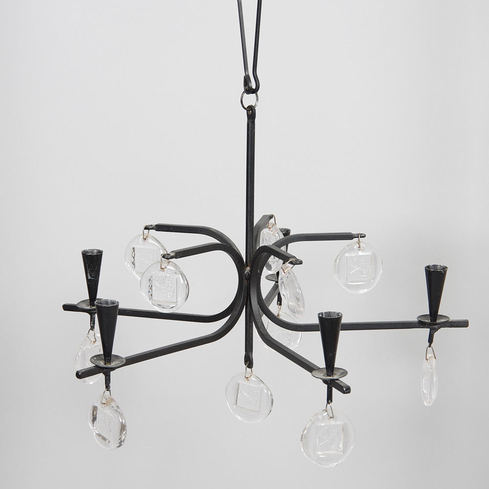 TAKKRONA, smide/glas.