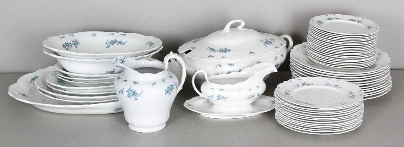 MATSERVIS, 60 delar, flintgods, "Teresa" W H Grindley & Co, England, tidigt 1900-tal.