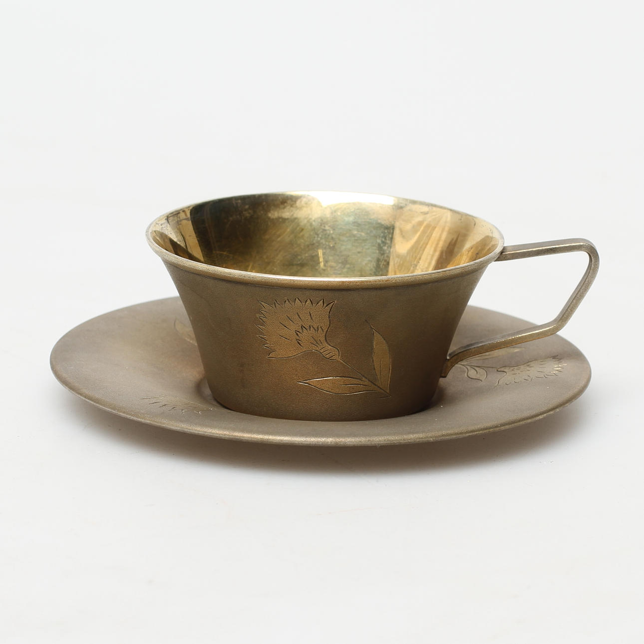 KOPP MED FAT, silver, Ryssland, 1900-talets andra hälft.