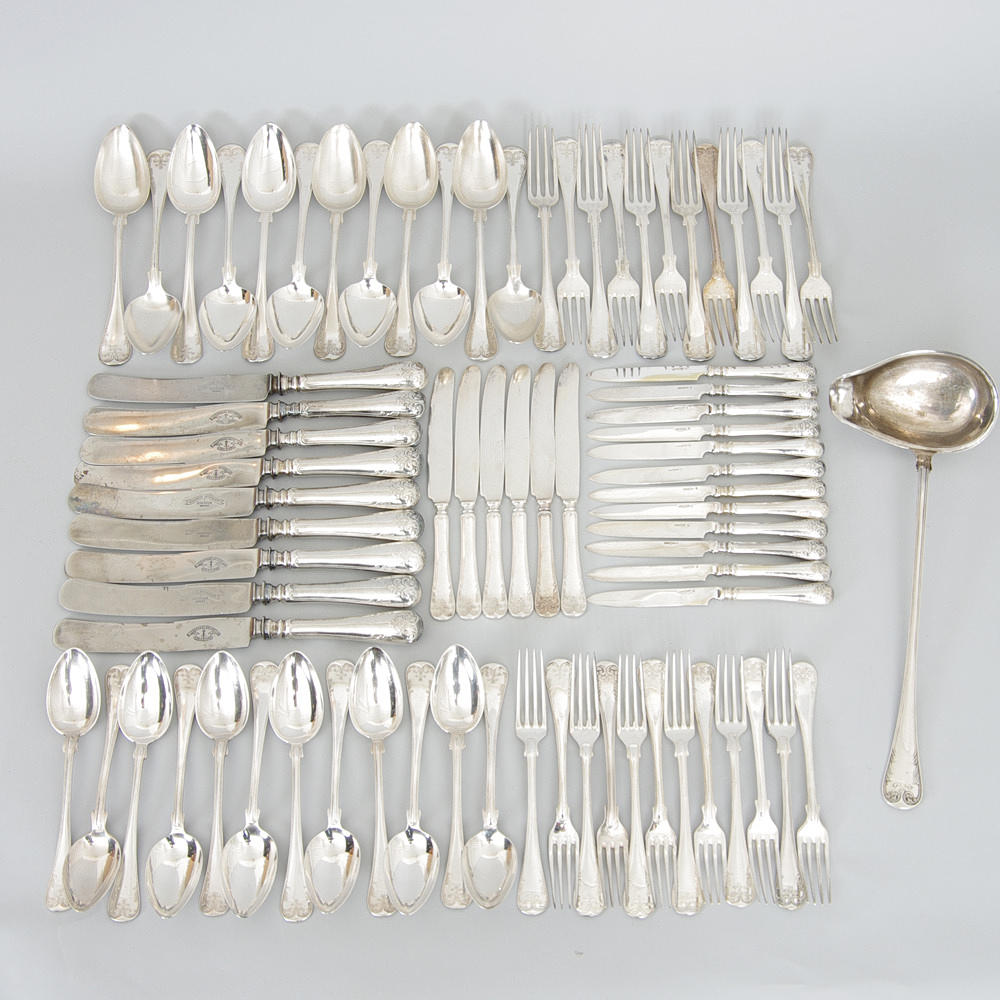 BESTICKUPPSÄTTNING, "Gammal Fransk", nysilver.