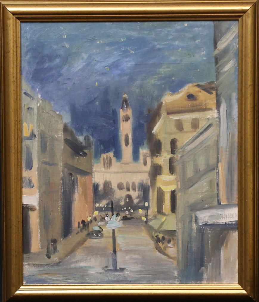 LEO VERDE. olja på duk, osignerad.