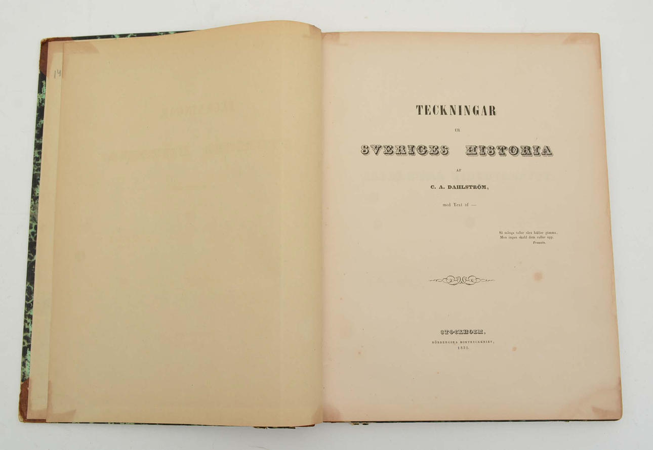 Drawings from the History of Sweden by C. A. Dahlström, with text by —.