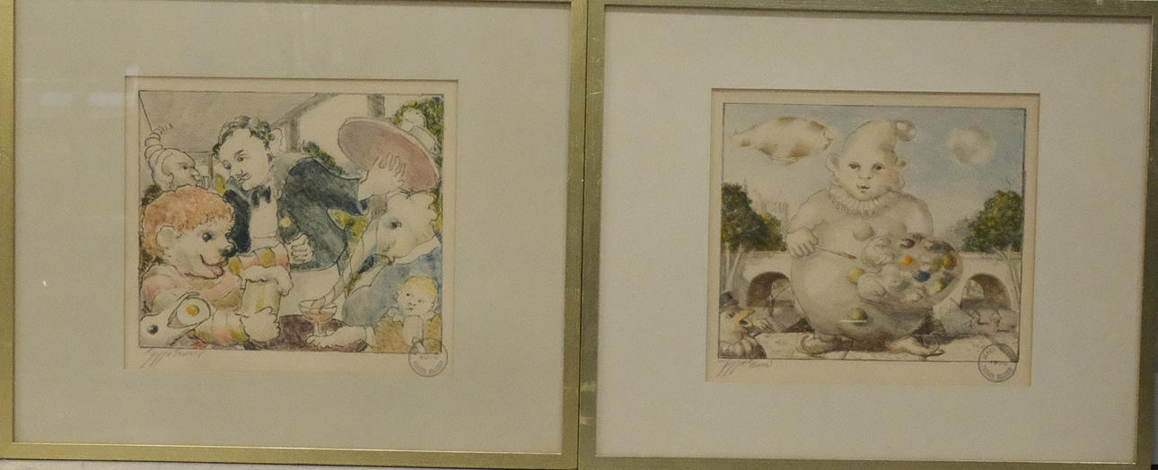 JEPPE EISNER. TVÅ LITOGRAFIER.