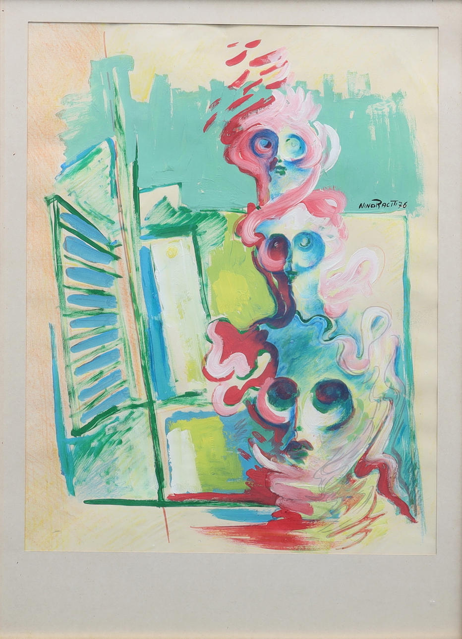 NINO RACITI, Mixed media, signed and dated 1976.