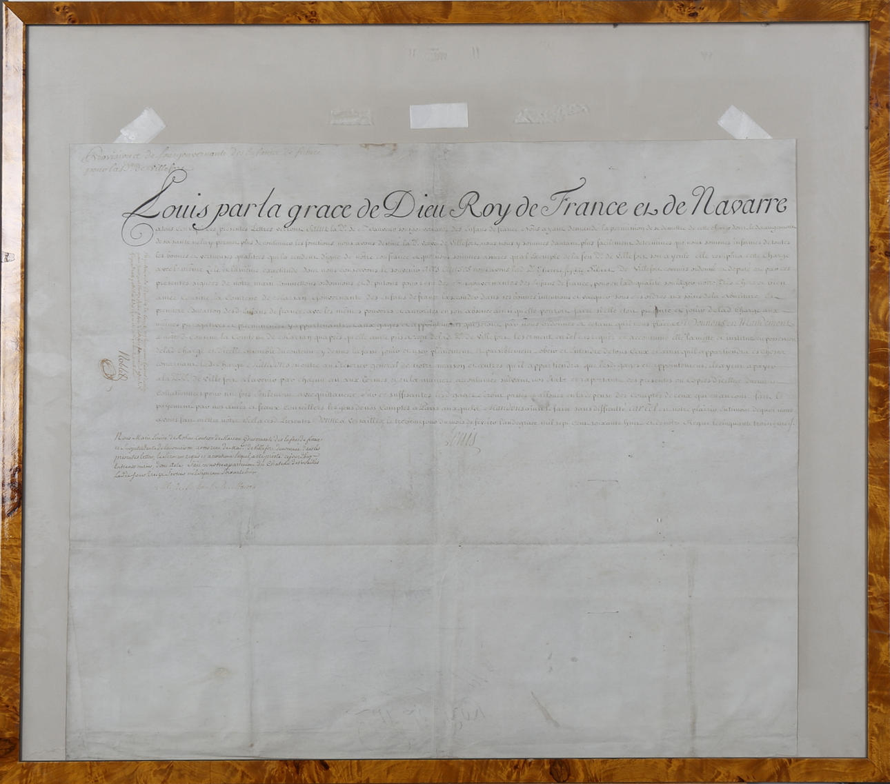 DOKUMENT, från Louis XVI angående Comtesse se Marsan, Frankrike 1700-talet.