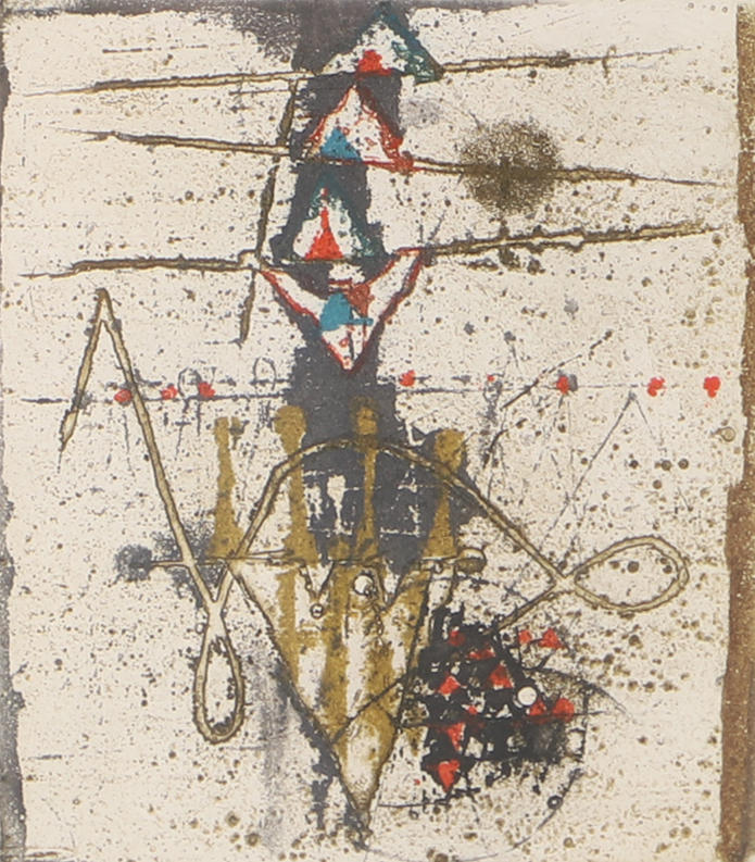 JOHNNY FRIEDLÄNDER. Komposition, Radierung, signiert J. Friedländer.