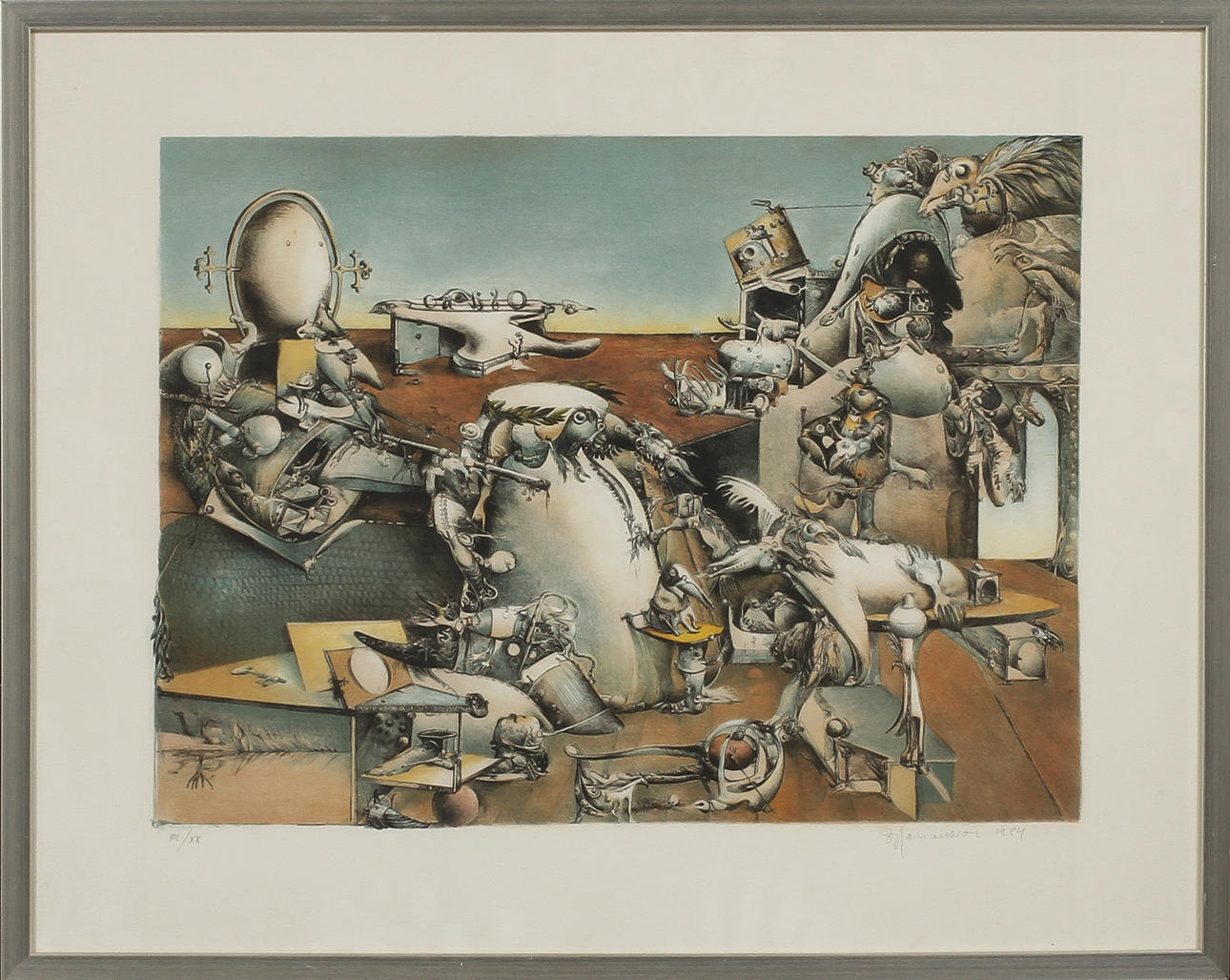 SVEN-ERIK JOHANSSON. färglitografi, sign.