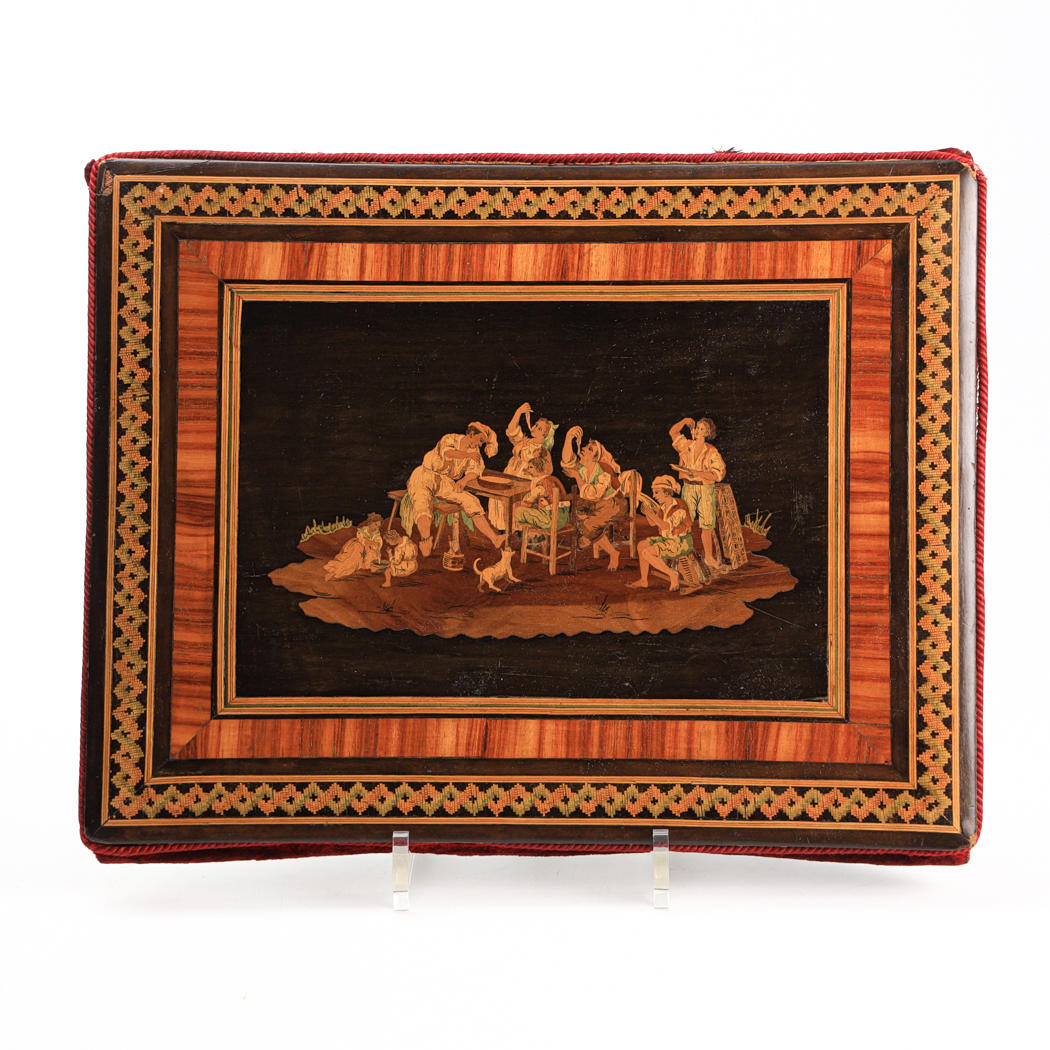 CARPETA PARA DOCUMENTOS, anverso con intarsia.