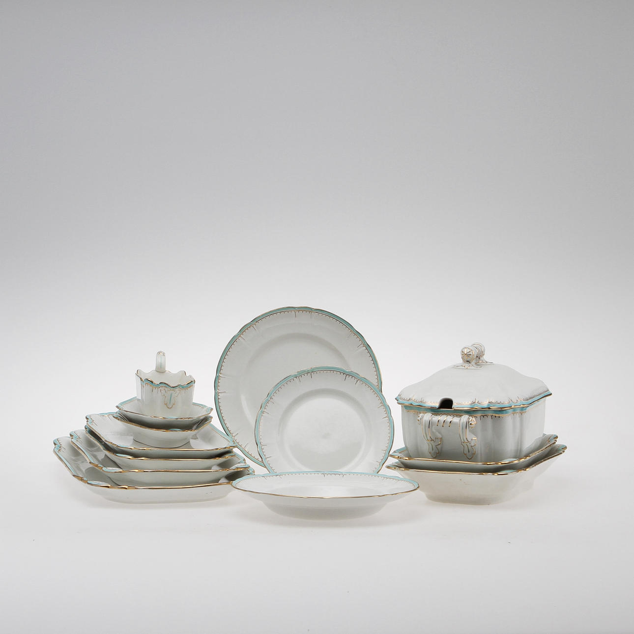 MATSERVIS, porslin, 58 delar, "Opak", Gustavsberg, 1914.