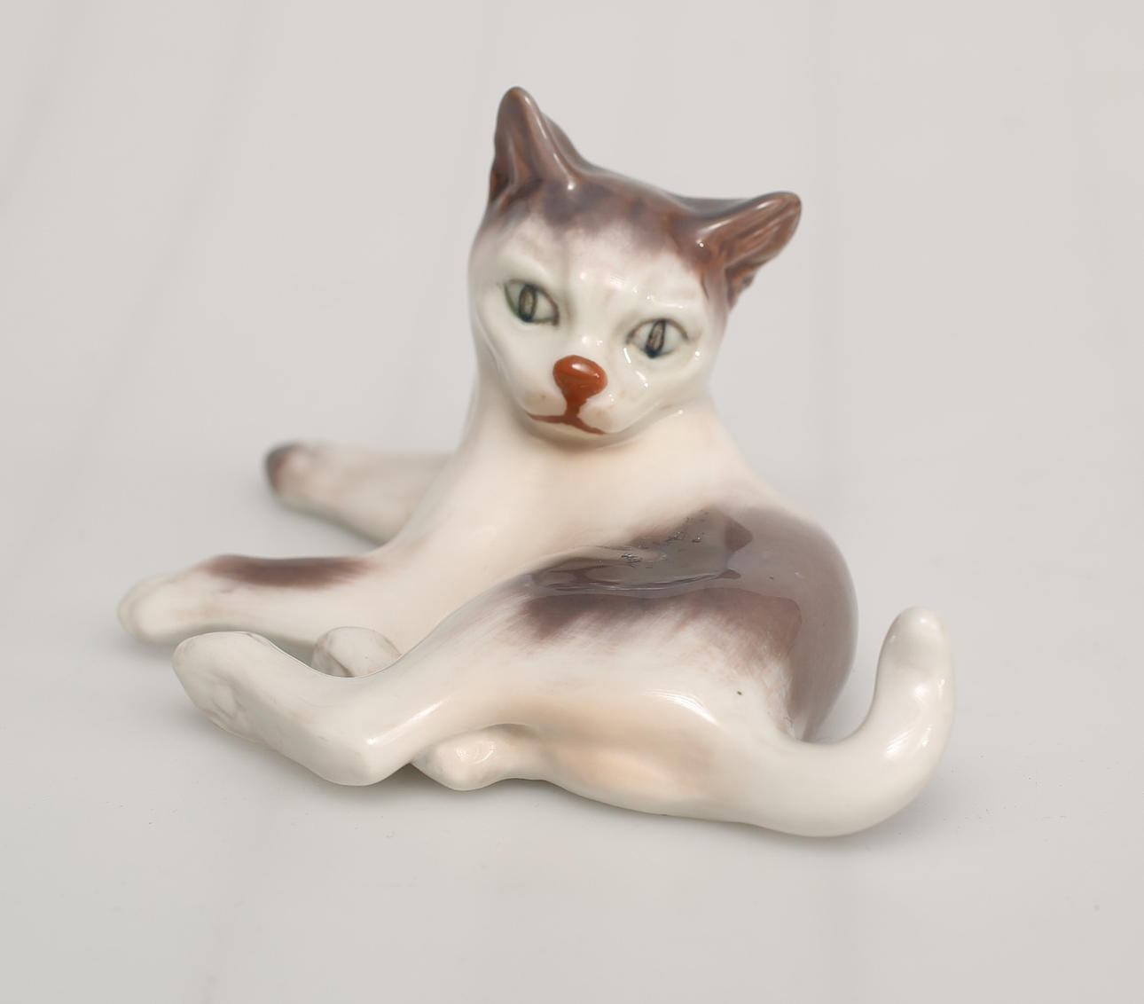 FIGUR, porcelæn, kat, Dahl Jensen, Danmark, model 1005.