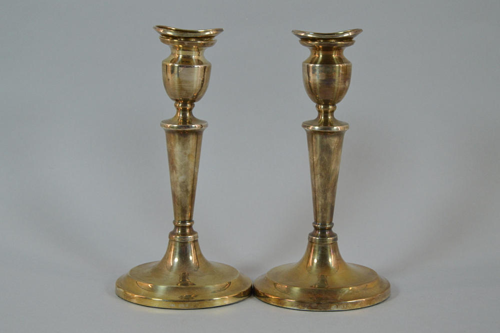 LJUSSTAKAR, par, 925 sterlingsilver, 1. 1900-talets hälft.