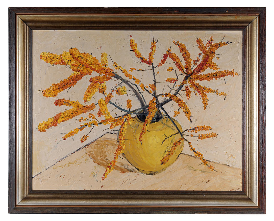 MONOGRAMMIST C.W. Havtorn i vas Oljemålning, storformat, daterad 1940.