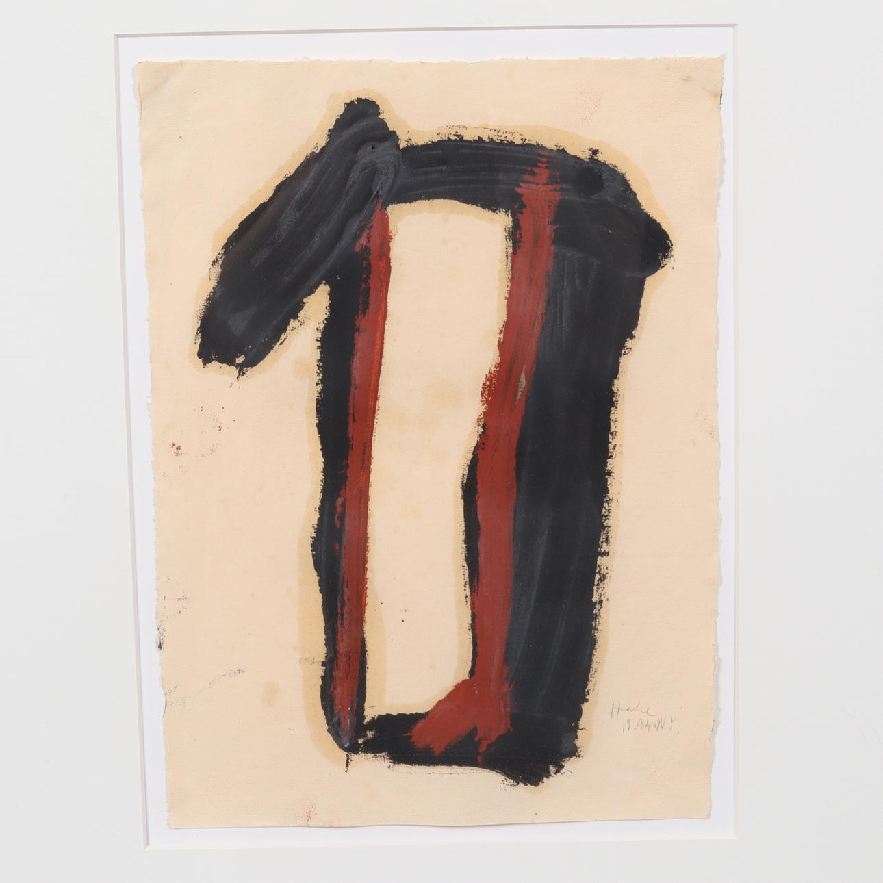 CLAES HAKE. MIXED MEDIA on paper, signed.