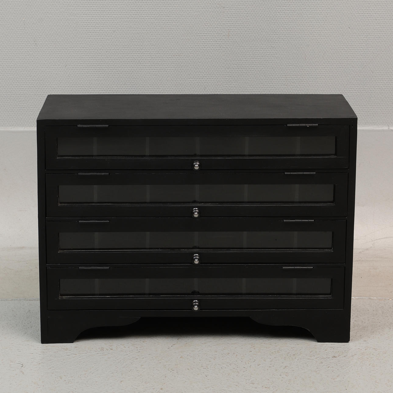 CABINET, with horizontal doors, painted wood.