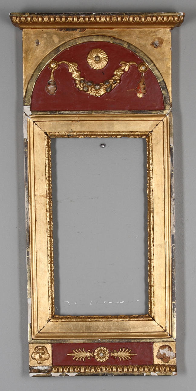 SPEGELRAM, förgylld och bronserad, 1800-talets början.