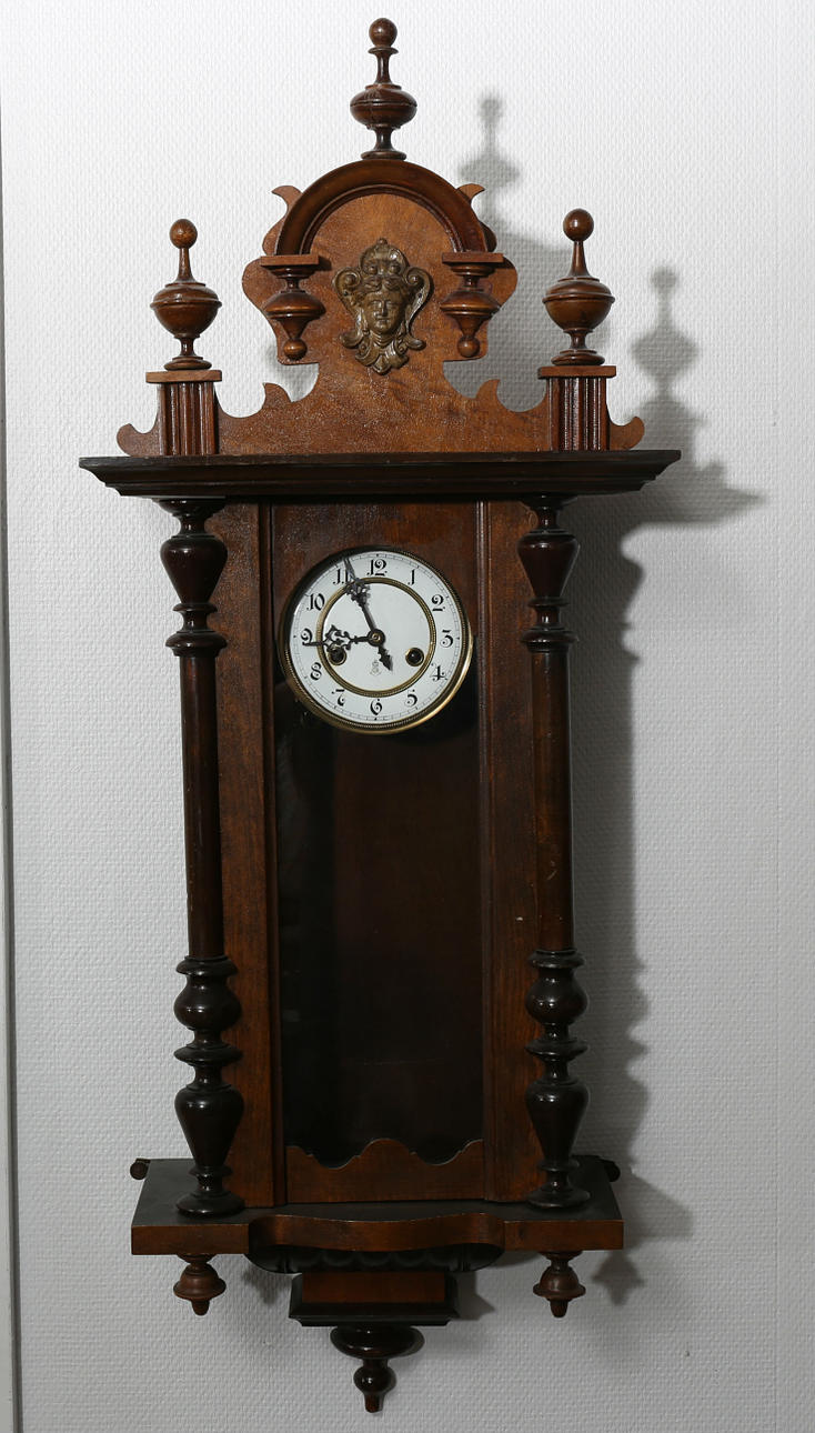 VÄGGUR, olika träslag, Gustav Becker, 1800-1900-tal.