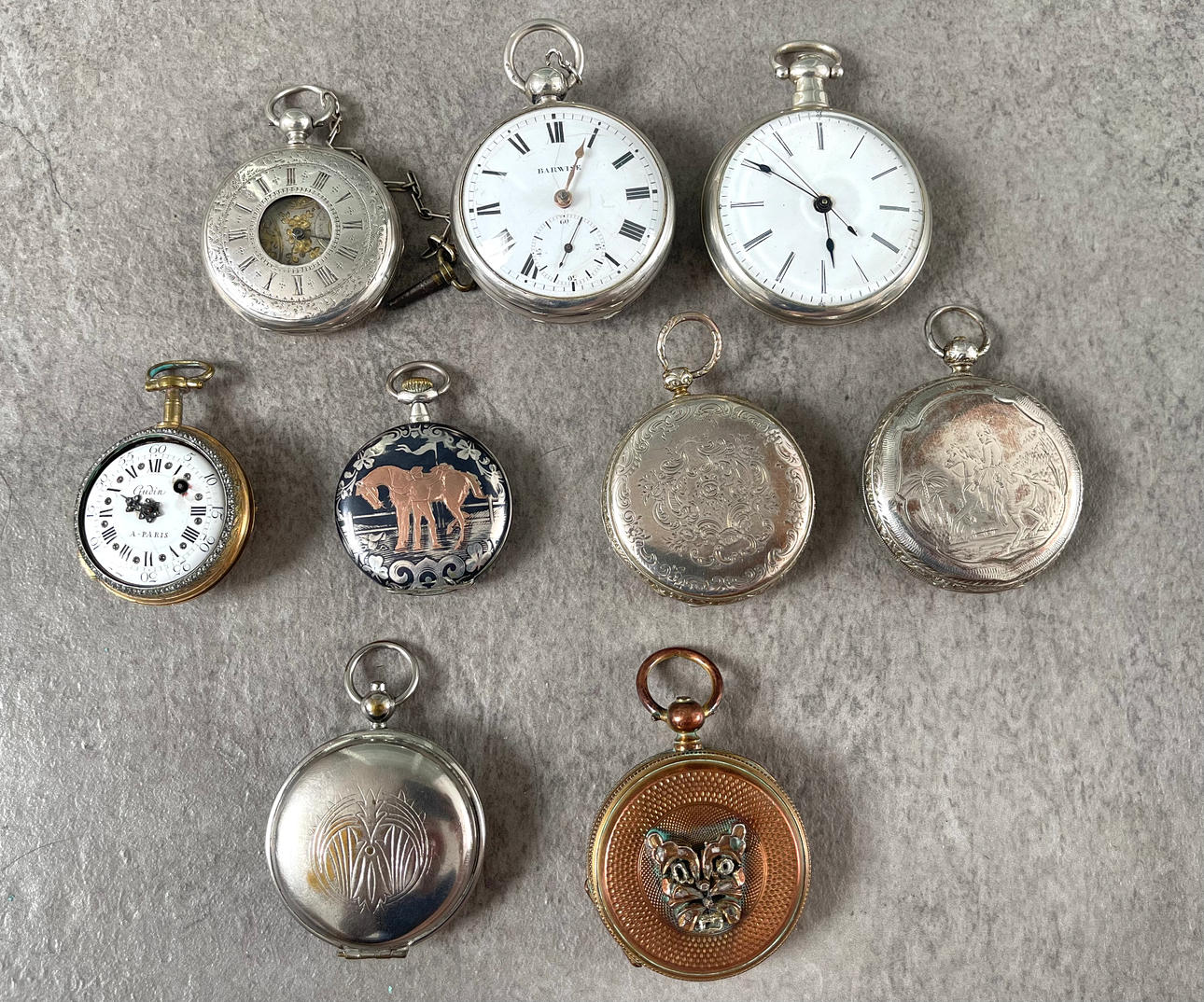 19th - 20th century pocket watch set.