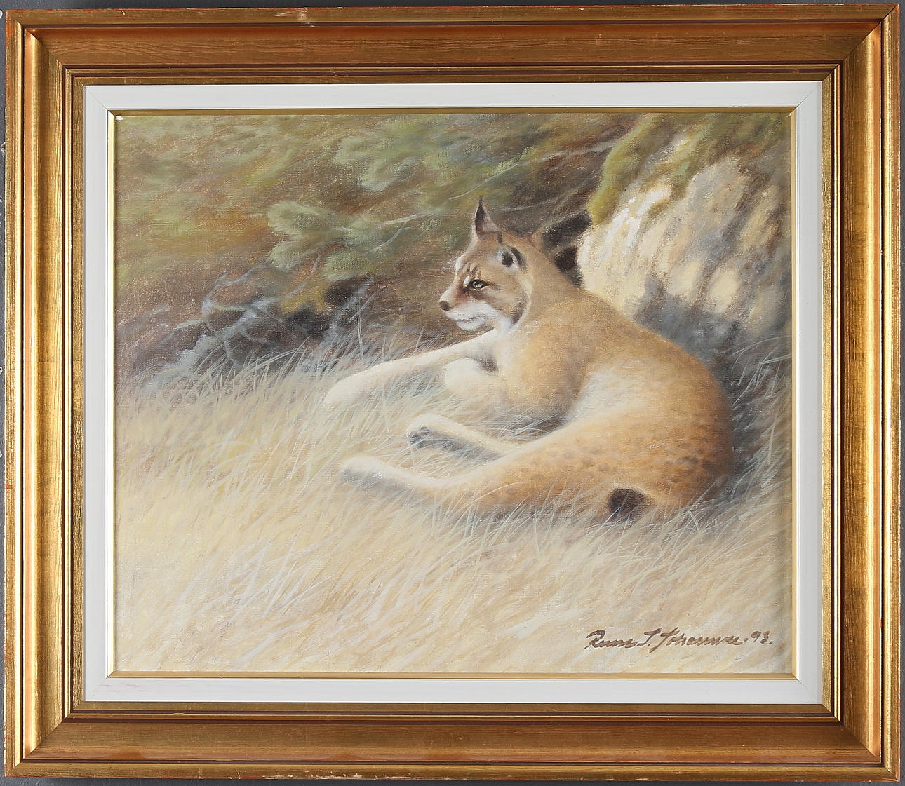 RUNE I. JOHANSSON. "Lokatt", olja på duk. Signerad och daterad -93.