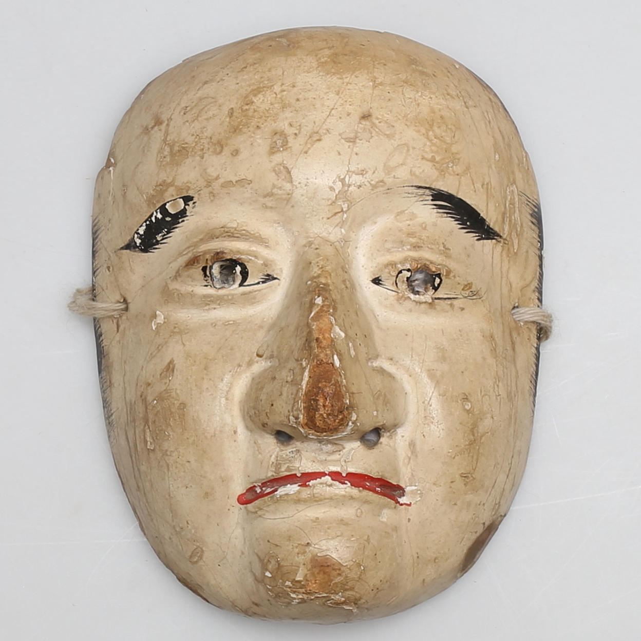 MASK i trä, s.k. Noh-mask, sen Edo-dynasti eller tidig Meiji, Japan 1800-talet.