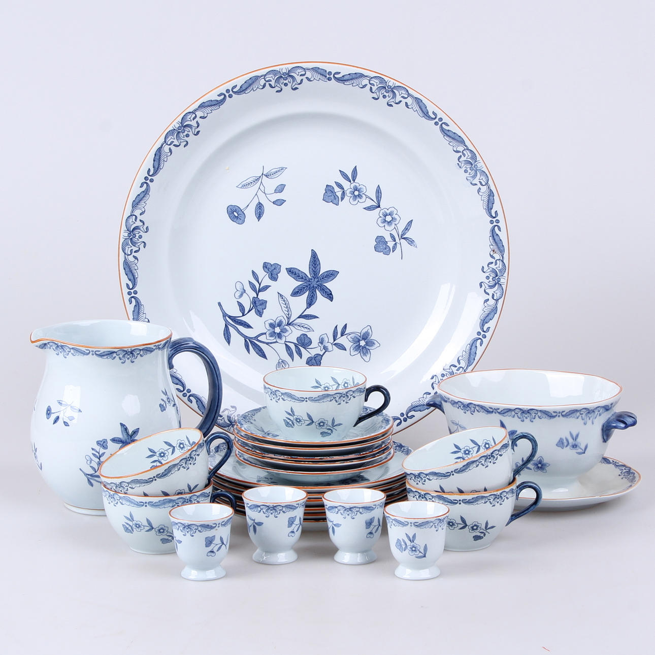 KAFFE-, samt servisdelar, 23 st. "Ostindia", Rörstrand.