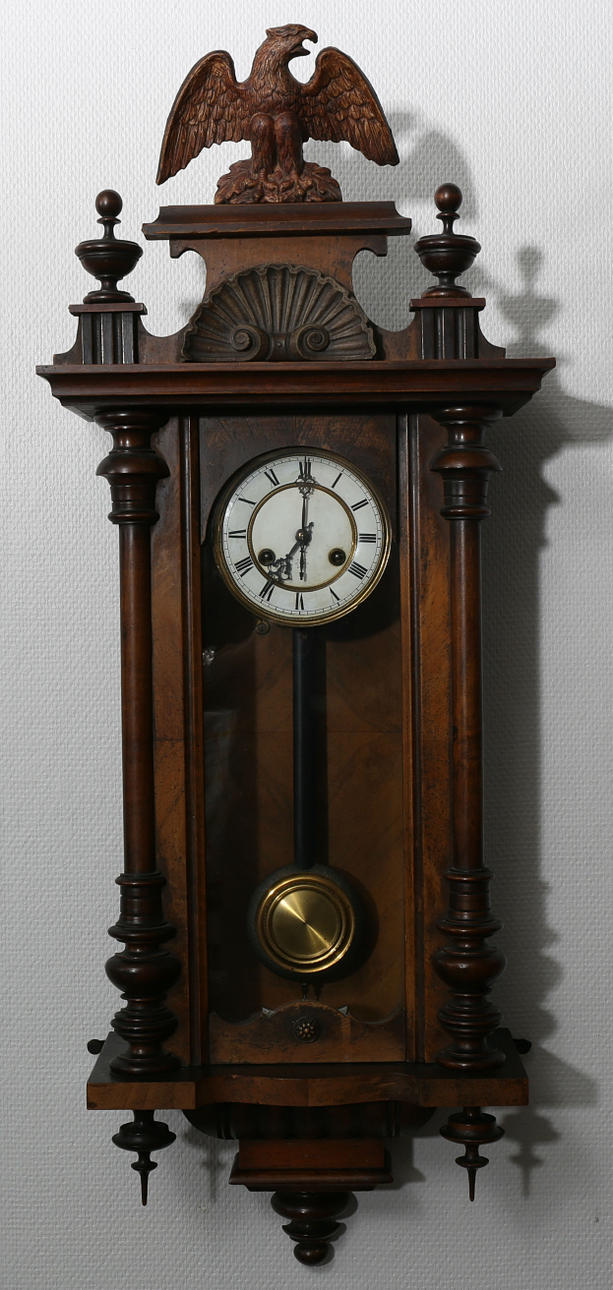 VÄGGUR, träfodral, Junghans, 1800-1900-tal.