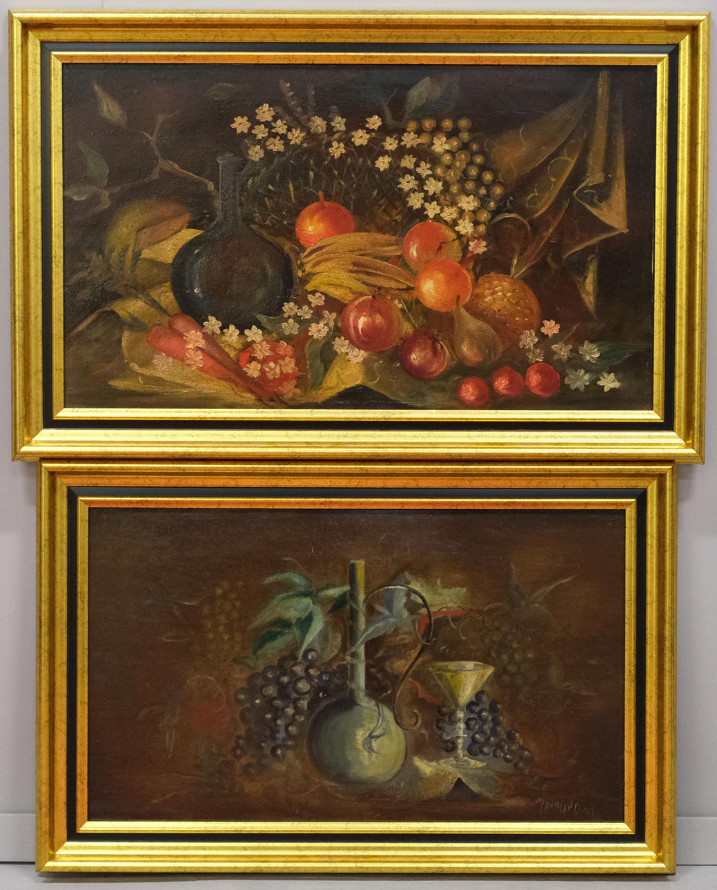 ZWEI ÖLGEMÄLDE, STILLLEBEN.