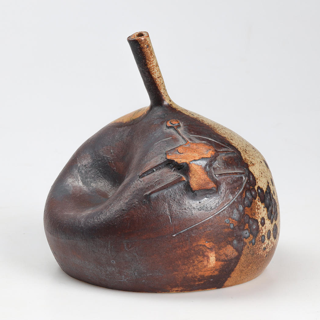 CLAES THELL (1943-2019). Florero, taller propio, gres esmaltado.