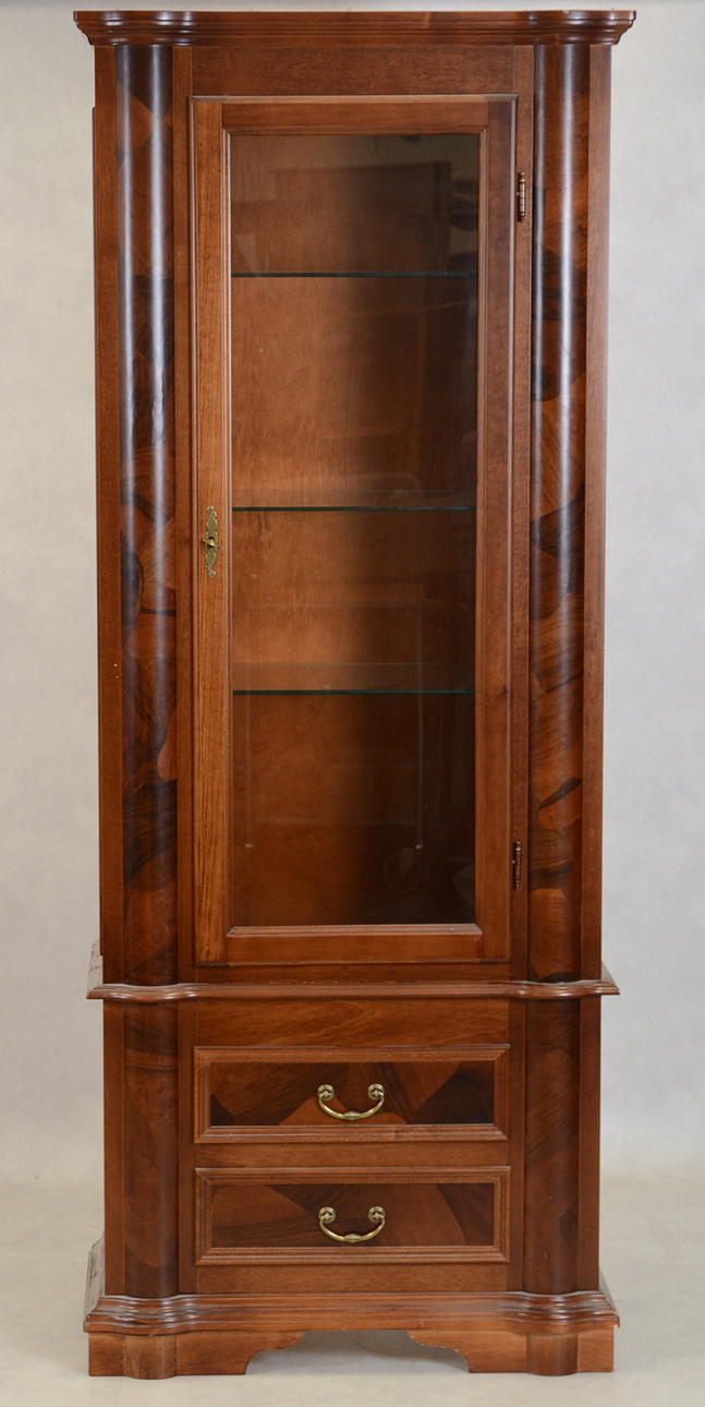 VITRINSKÅP, mahogny, sent 1900-tal.