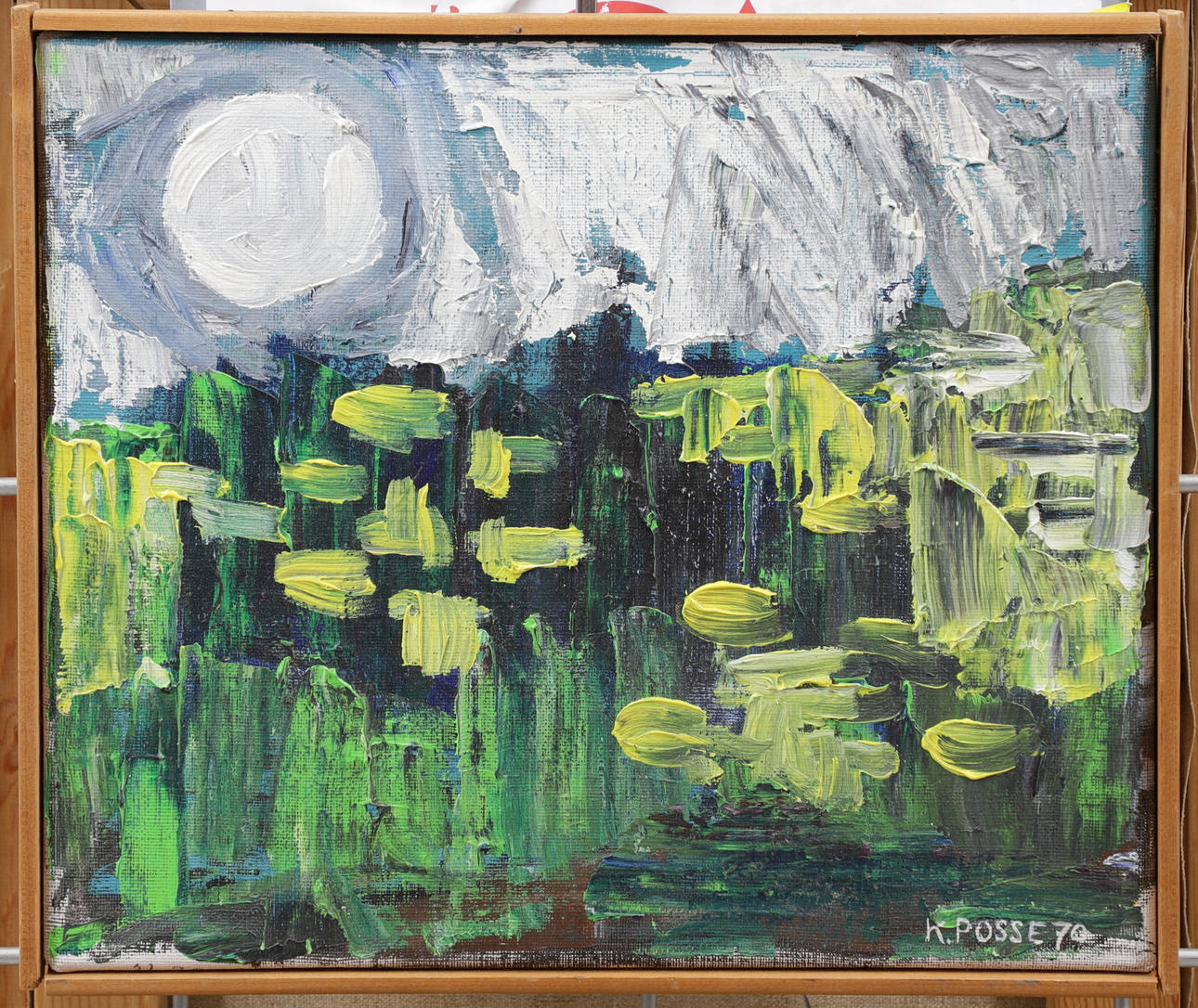 KERSTIN POSSE. Nature composition, oil on canvas, signed and dated.