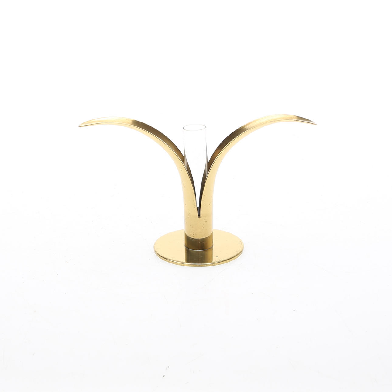 Vase, glas/messing, Ibe-Konst.