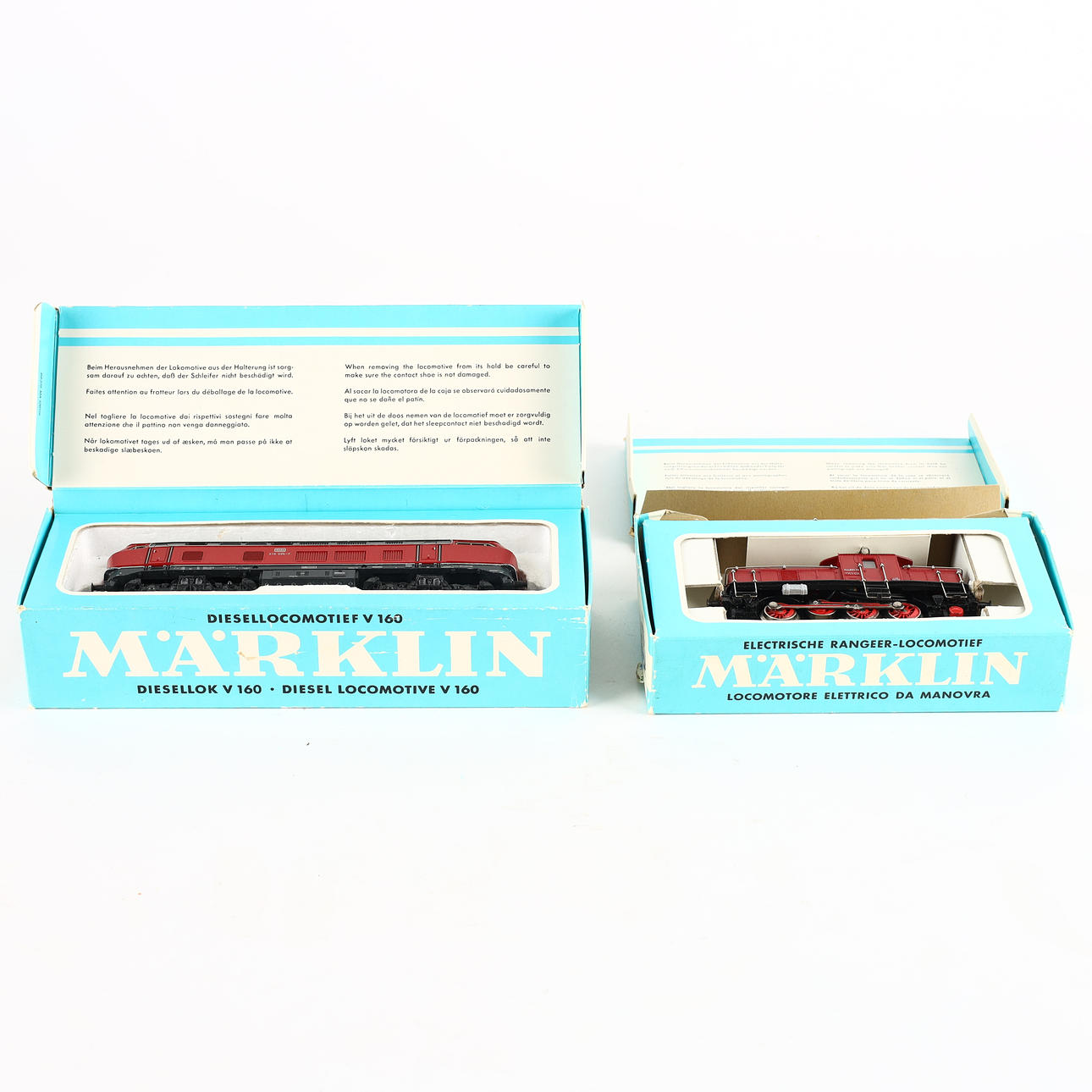 MÄRKLIN 3001 ja 3075 2 veturia, alkuperäispakkaus.