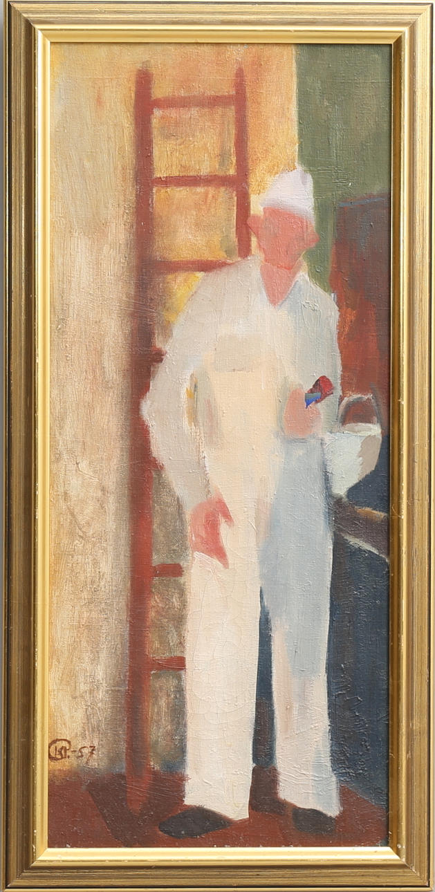 KAJ PIHL. Målare. Olja på duk, monogramsignerad och daterad -57.