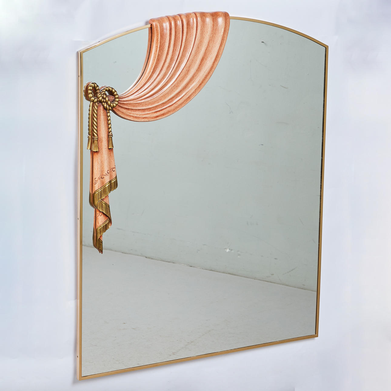 Spegel/väggspegel, mässing, plast.