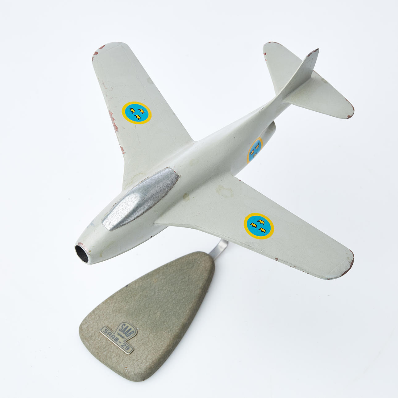 LENTOKONEMALLI, metalli, ”Tunnan”, Saab-29.