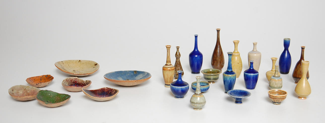 MINIATYRER, 26 delar, J. Andersson, Olle Måving Höganäs.