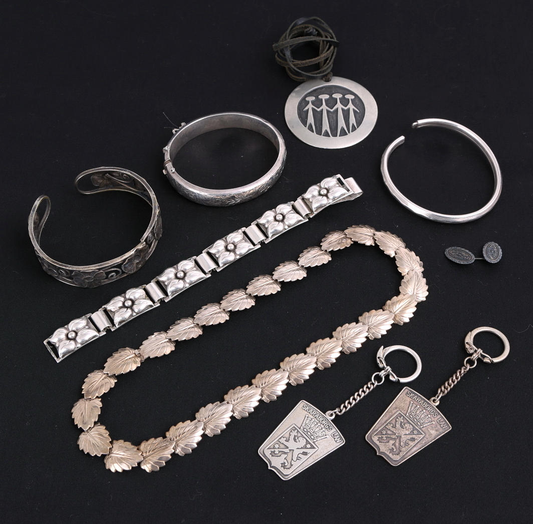 SMYCKEN, silver, 925, 9 delar, silvervikt 154 gram.