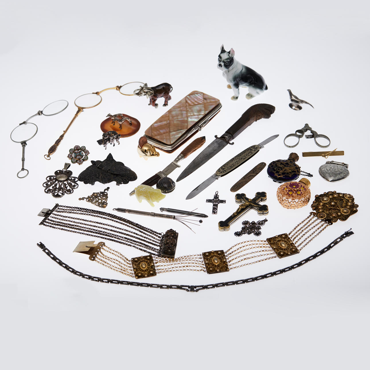 Konvolut Diverses, Silber, Metall (33).