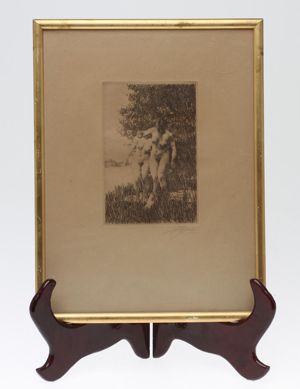 ANDERS ZORN. etsning, "Al", signerad, i plåten signerad och daterad 17.