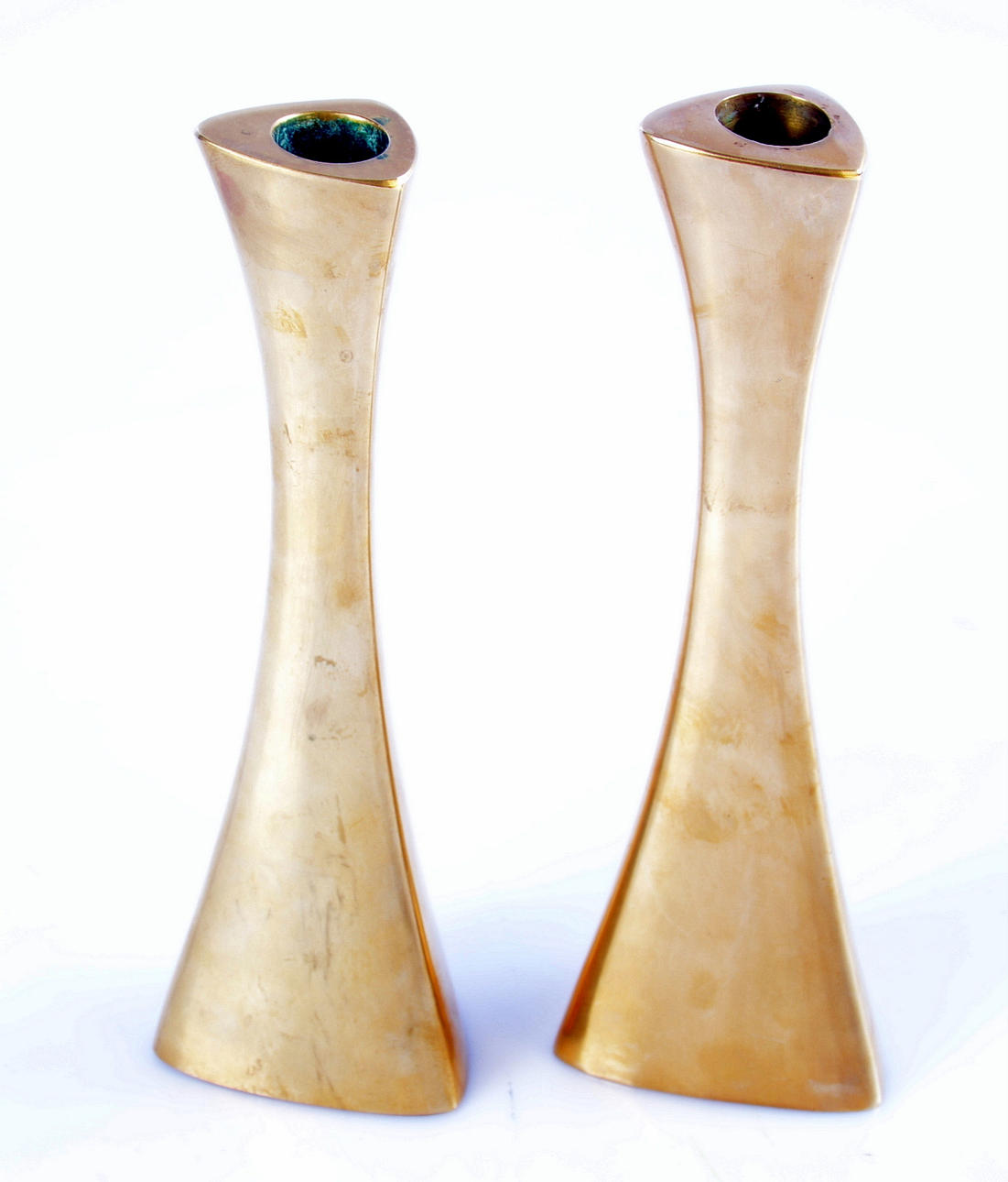 K E YTTERBERG. LJUSSTAKAR, MÄSSING, 1-par, 1960-tal.