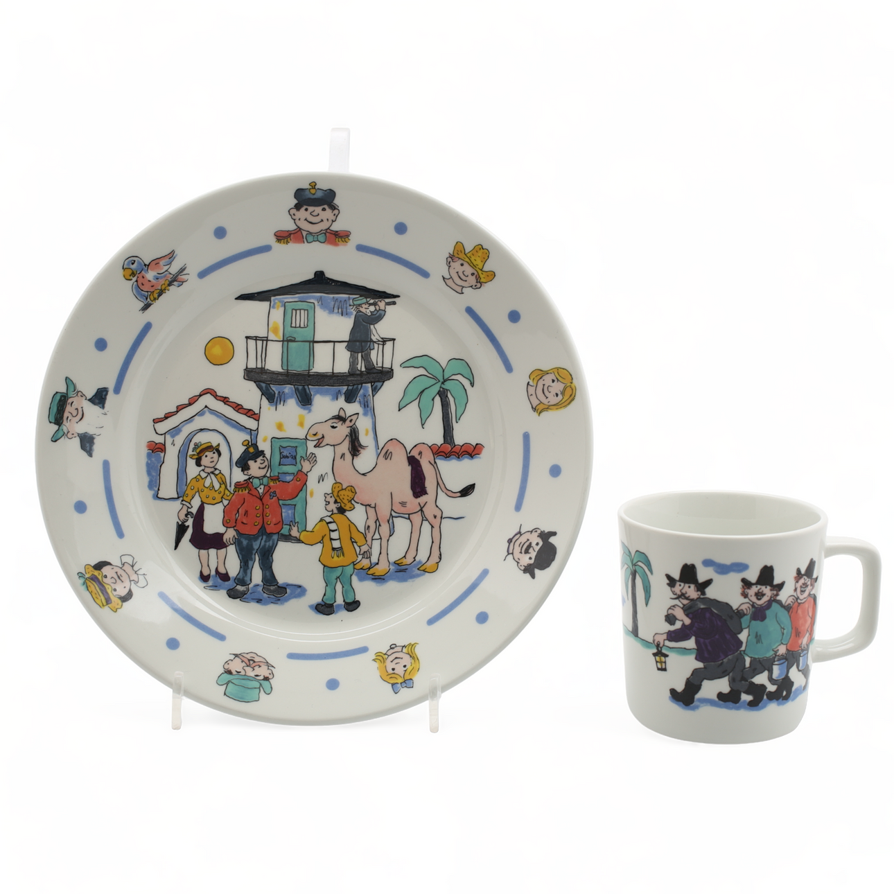 THORBJØRN EGNER. Barnservis, 40 st, "Kamomillastad", Figgjo Norway.