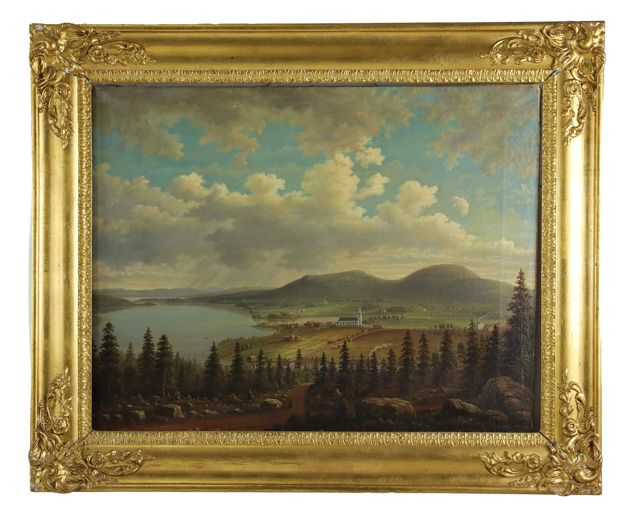 ALBERT  BLOMBERGSSON. Oil on canvas, Bergsjö, unsigned.