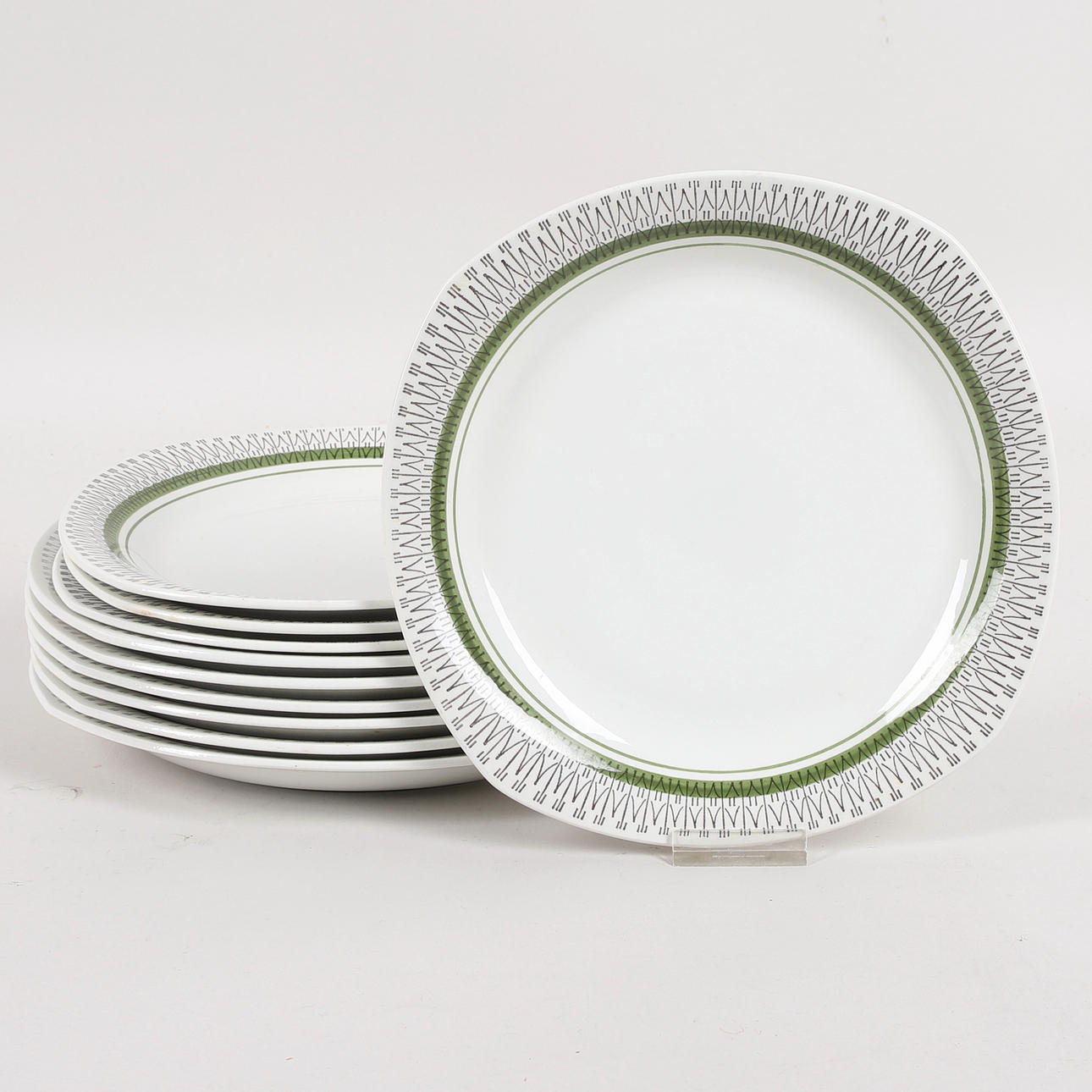 10 Teller, „Hellas“, Feldspatporzellan, Gefle.