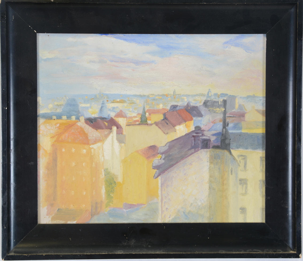 OIDENTIFIERAD KONSTNÄR. Olja på pappannå.