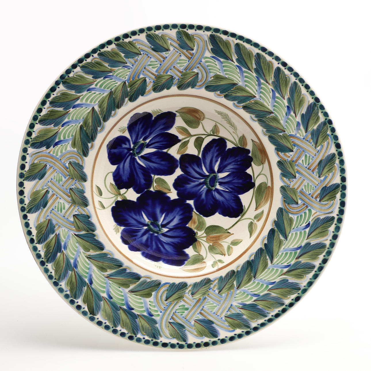 HARALD SLOTT-MØLLER. A faience dish, Aluminia, Denmark.