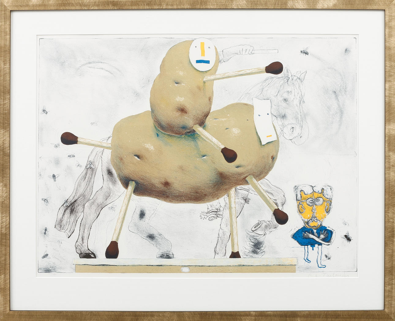 PER GUNNAR THELANDER. “Potato, (Rider)” 1971 color lithograph, signed ...
