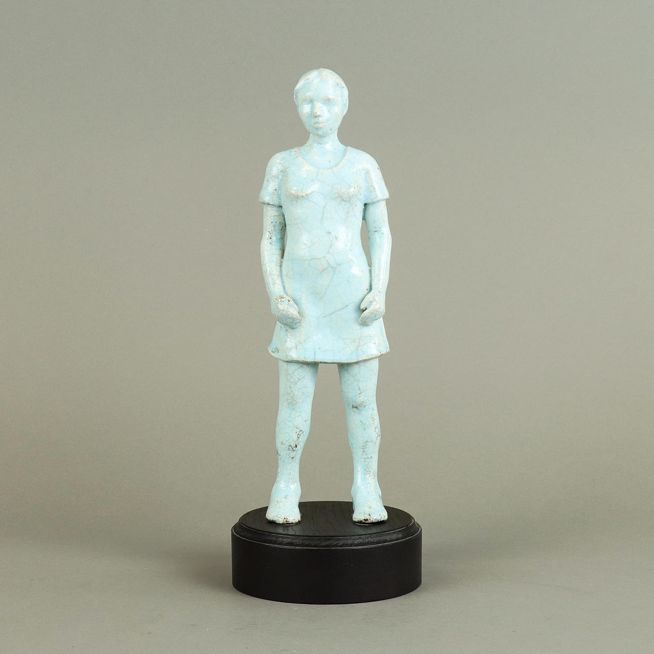EVA LARSSON. Statuette, glazed ceramic, signed and dated 2014.