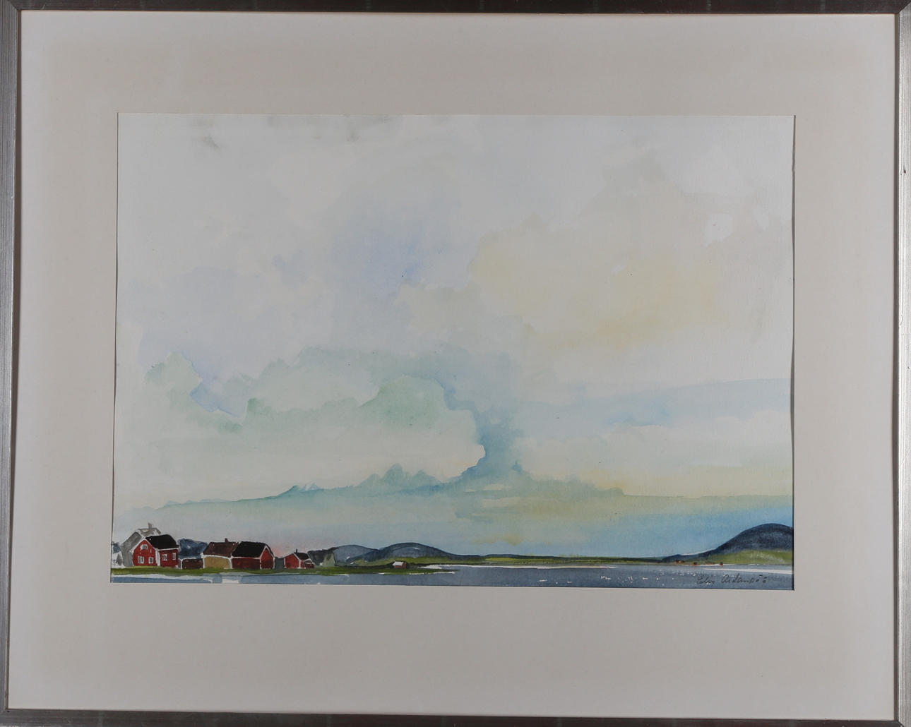 ELIS AIDANPÄÄ. Sommarlandskap, akvarell, signerad Elis Aidanpää.