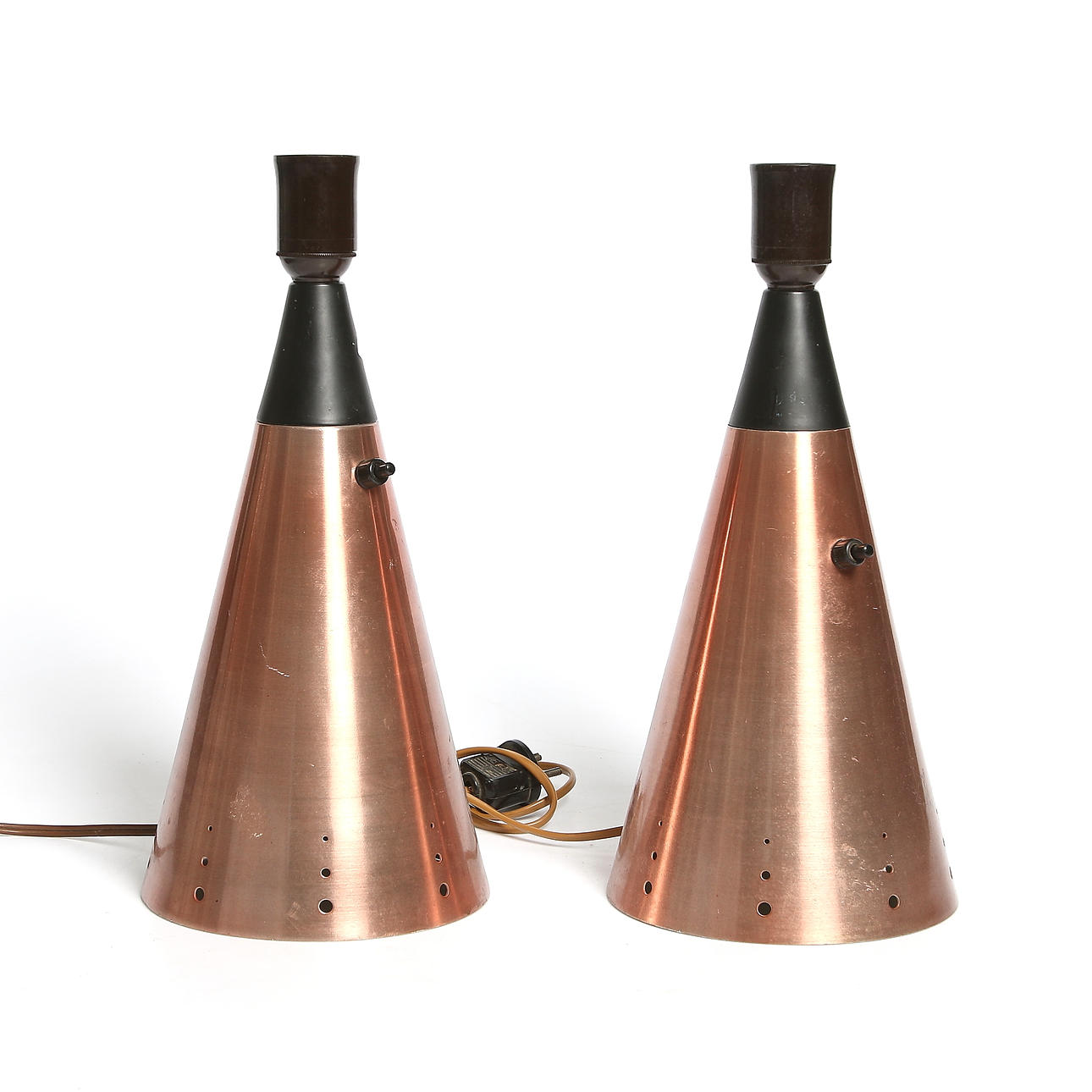 BORDSLAMPOR, ett par, 1960/70-tal.