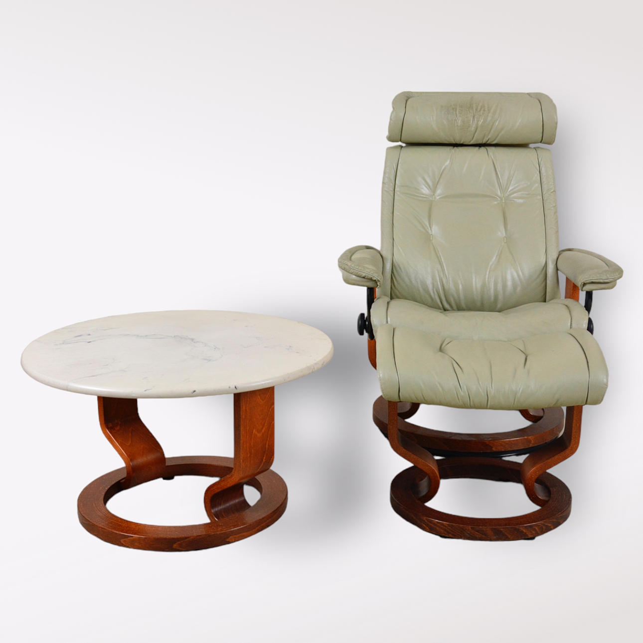SESSEL MIT HOCKER UND TISCH, Stressless, Ekornes.